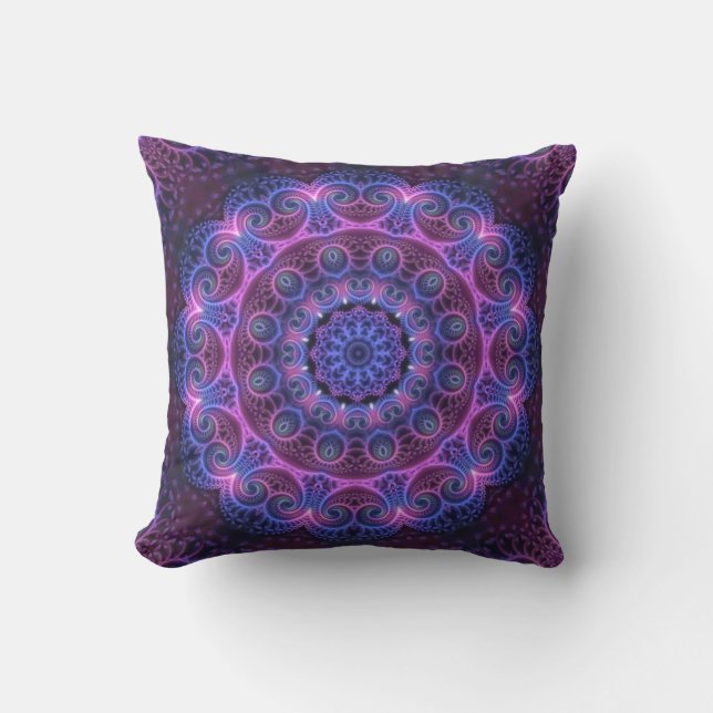 Kaleidoscope Apophysis Mandala Hearts Utomhuskudde (Framsida)