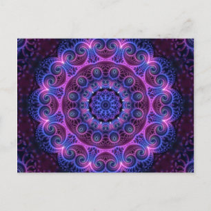 Kaleidoscope Apophysis Mandala Hearts Vykort
