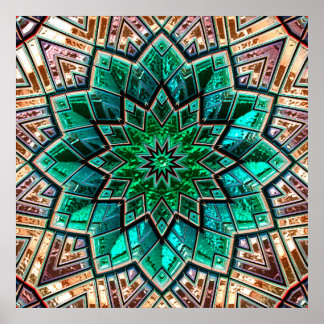 Kaleidoscope Art 40A-40B Image Options Poster