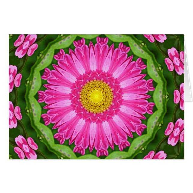 Kaleidoscope Aster Hälsningskort (Framsidan Horizontal)