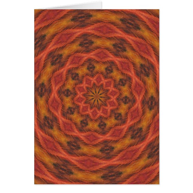 Kaleidoscope Autumn Färg Hälsningskort (Framsidan)