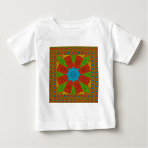 Kaleidoscope Bloom A Vibrant African Print Färg T Shirt