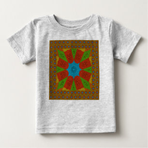 Kaleidoscope Bloom A Vibrant African Print Färg T-shirt