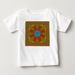 Kaleidoscope Bloom A Vibrant African Print Färg Tee Shirt