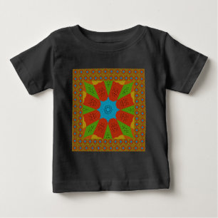Kaleidoscope Bloom A Vibrant African Print Färg Tee Shirt