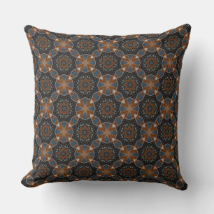 Kaleidoscope Brown Star mönster liten diag Kudde