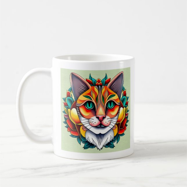 Kaleidoscope Cat Kaffemugg (Vänster)