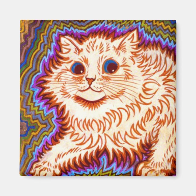Kaleidoscope Cat Magnet (Framsidan)