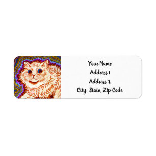 Kaleidoscope Cat Returadress Etikett