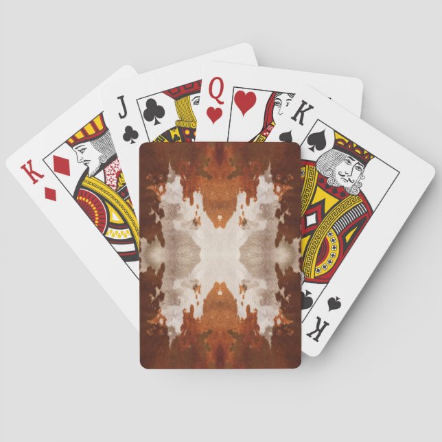 Kaleidoscope Cow Hide Mönster Spel Kort (Baksidan)