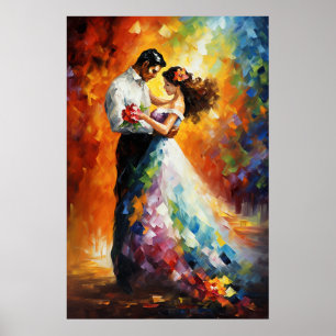 Kaleidoscope Dance - romantiskt par Poster