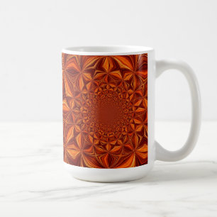 Kaleidoscope Digital Art Brown Design Kaffemugg