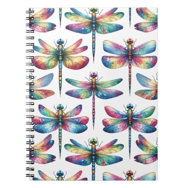 Kaleidoscope Dragonflies Anteckningsbok (Framsidan)