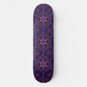 Kaleidoscope Dreams Lila Black Grönt Mini Skateboard Bräda 18,5 Cm