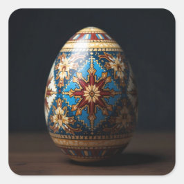Kaleidoscope Easter Egg Fyrkantigt Klistermärke