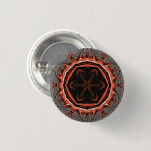 Kaleidoscope Flames Round Badge