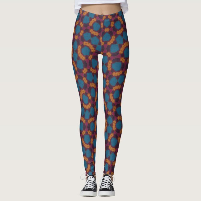 Kaleidoscope Floral Half-Print Leggings (Framsida)