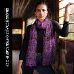 Kaleidoscope Flowers i Lila Chiffon Sjal<br><div class="desc">Kaleidoscope Flowers i Lila Chiffon Scarf. Den här roligtens abstrakt av en blomma togs från botaniska trädgården.</div>