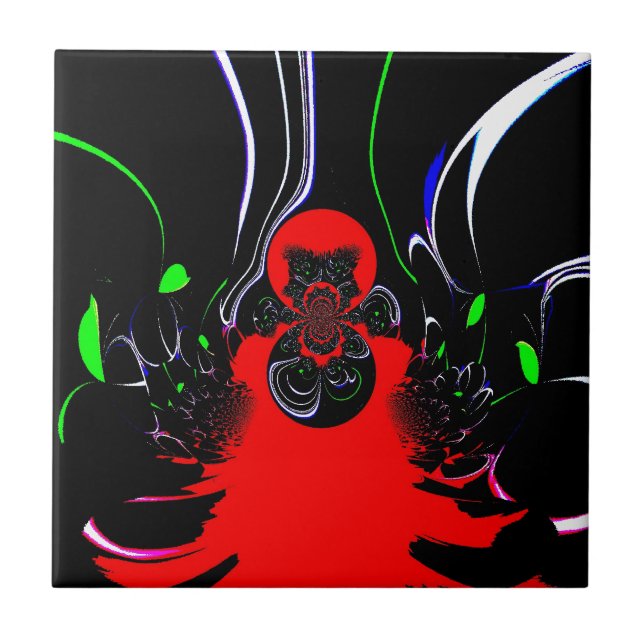 Kaleidoscope Fluid Art-utskrift Kakelplatta (Framsidan)