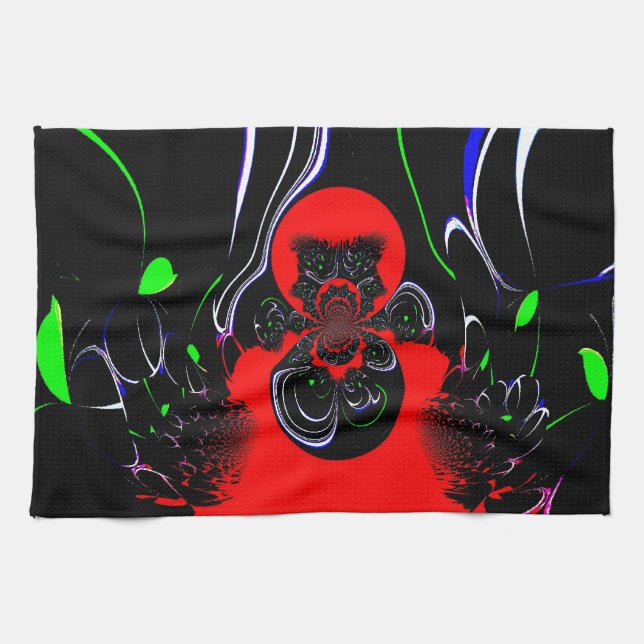 Kaleidoscope Fluid Art-utskrift Kökshandduk (Horisontell)