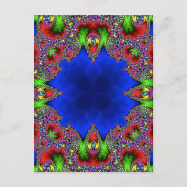 Kaleidoscope Fractal 483 Vykort (Framsida)