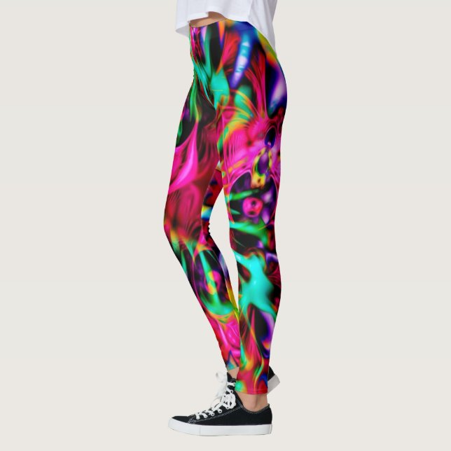 Kaleidoscope Fractal - Apophysis I + dina idéer Leggings (Vänster)
