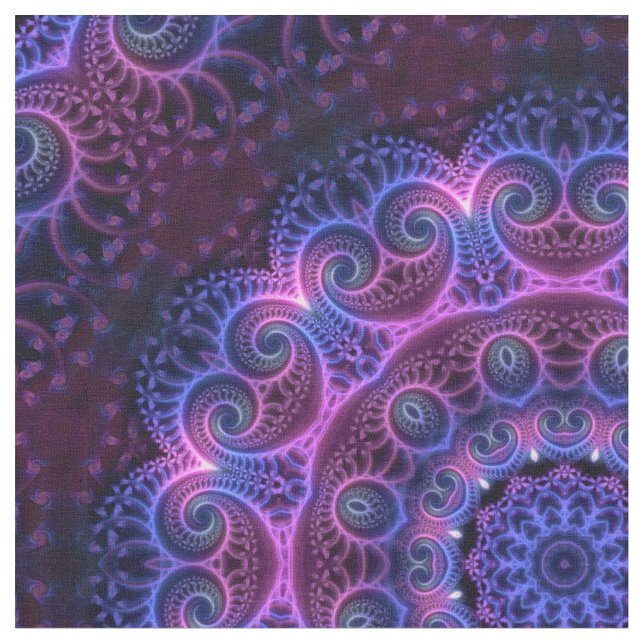 Kaleidoscope Fractal - Hearts Mandala + dina idéer Tyg (Närbild)