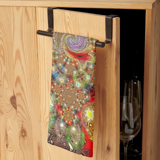 ’Kaleidoscope Fury’ Kitchen Towel Kökshandduk (Thirds Fold)