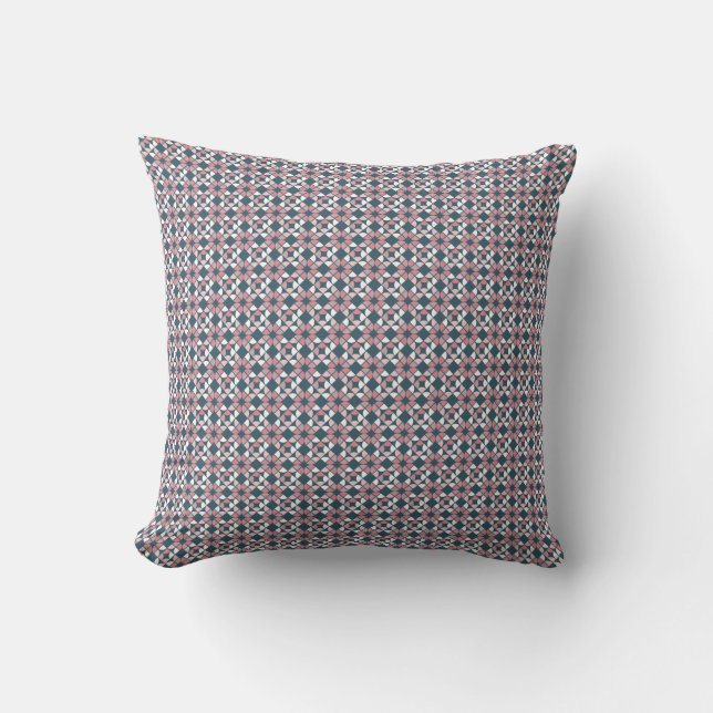 Kaleidoscope Geometric Mönster Rosa Kudde (Framsida)