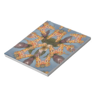 Kaleidoscope Giraffe Mandala: Abstrakt Safari Art Anteckningsblock