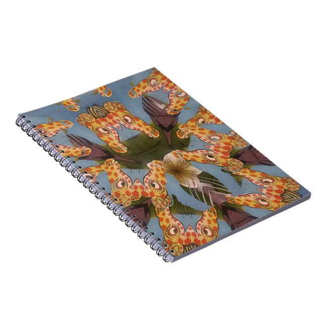 Kaleidoscope Giraffe Mandala: Abstrakt Safari Art Anteckningsbok (Högra Sidan)