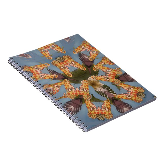 Kaleidoscope Giraffe Mandala: Abstrakt Safari Art Anteckningsbok (Högra Sidan)