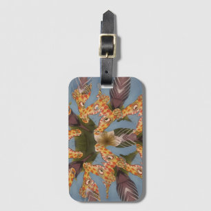 Kaleidoscope Giraffe Mandala: Abstrakt Safari Art Bagagebricka