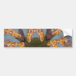 Kaleidoscope Giraffe Mandala: Abstrakt Safari Art Bildekal
