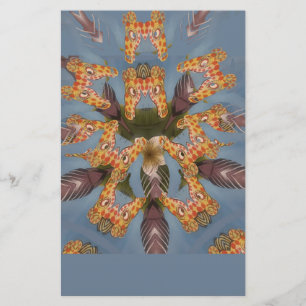 Kaleidoscope Giraffe Mandala: Abstrakt Safari Art Brevpapper
