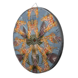 Kaleidoscope Giraffe Mandala: Abstrakt Safari Art Darttavla