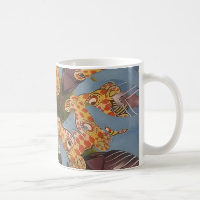 Kaleidoscope Giraffe Mandala: Abstrakt Safari Art Kaffemugg (Höger)