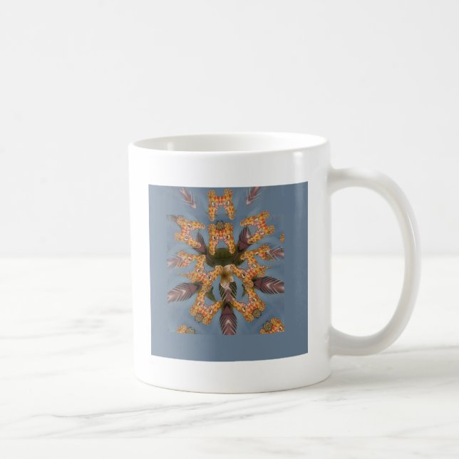Kaleidoscope Giraffe Mandala: Abstrakt Safari Art Kaffemugg (Höger)