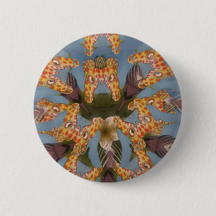 Kaleidoscope Giraffe Mandala: Abstrakt Safari Art Knapp