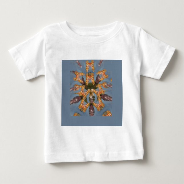 Kaleidoscope Giraffe Mandala: Abstrakt Safari Art Tee (Framsida)