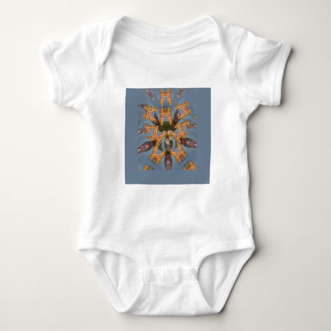 Kaleidoscope Giraffe Mandala: Abstrakt Safari Art Tee (Framsida)