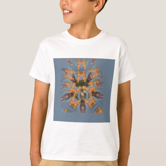 Kaleidoscope Giraffe Mandala: Abstrakt Safari Art Tee Shirt (Framsida)
