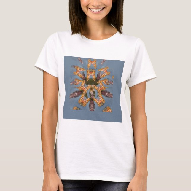 Kaleidoscope Giraffe Mandala: Abstrakt Safari Art Tee Shirt (Framsida)