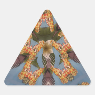 Kaleidoscope Giraffe Mandala: Abstrakt Safari Art Triangelformat Klistermärke