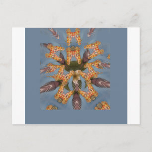 Kaleidoscope Giraffe Mandala: Abstrakt Safari Art Vykort