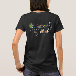 Kaleidoscope Girl: Basic Light Färgad Crew Nacke T Shirt