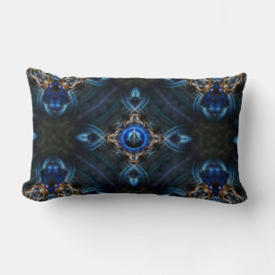 Kaleidoscope Golden Blue x75 Lumbar Pillow Lumbarkudde