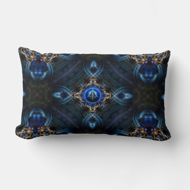 Kaleidoscope Golden Blue x75 Lumbar Pillow Lumbarkudde (Framsida)