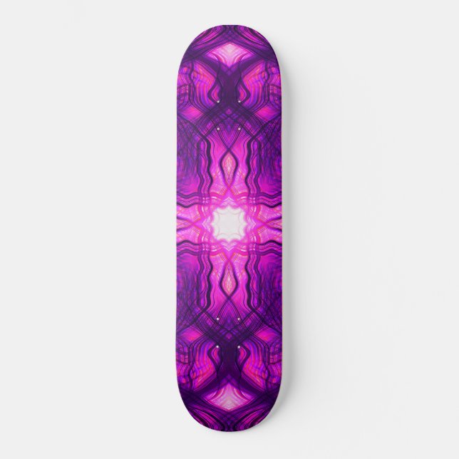 Kaleidoscope kor mönster mini skateboard bräda 18,5 cm (Framsida)