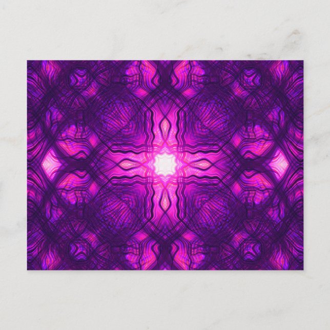 Kaleidoscope kor mönster vykort (Framsida)